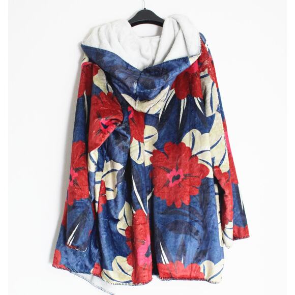 NEW Johnny Was Hooded Floral Sherpa Jacket, Size 2X - Picture 4 of 11